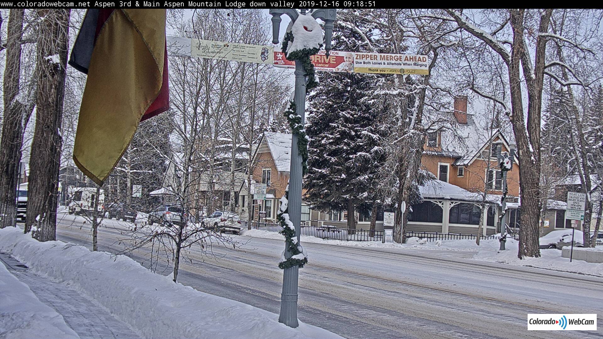 Aspen WebCam Main St And 3rd Aspen Mountain Lodge Down Valley Aspen   Current   2019 12 16T092153.382 